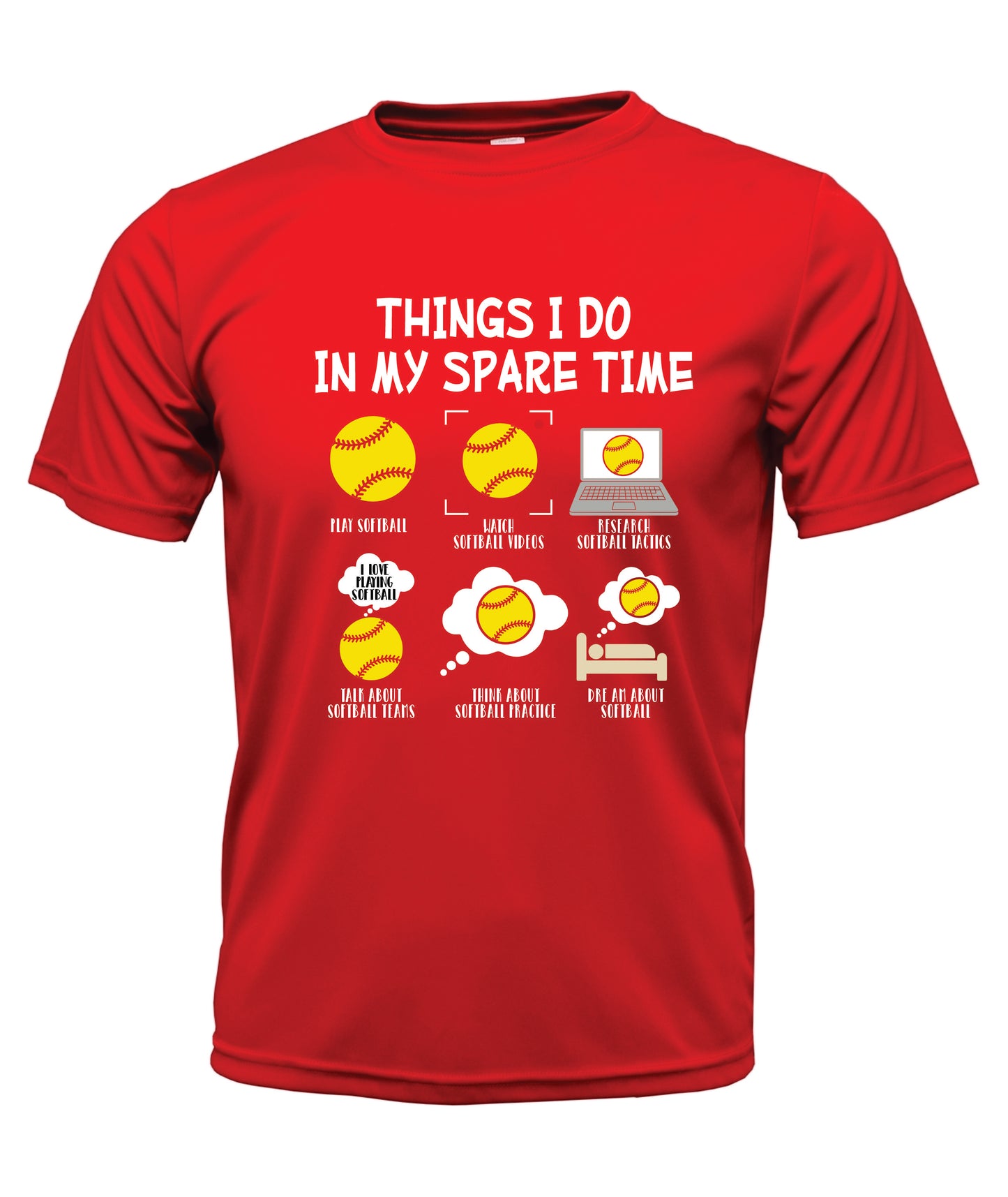 Things I Do Spare Time Short Sleeve Dri-fit T-Shirt