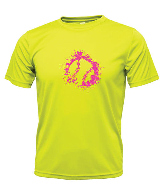 Neon Splatter Short Sleeve Dri-fit T-Shirt