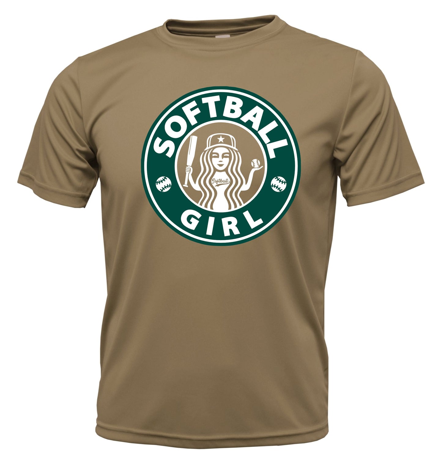 Softball Girl Short Sleeve Cotton T-Shirt