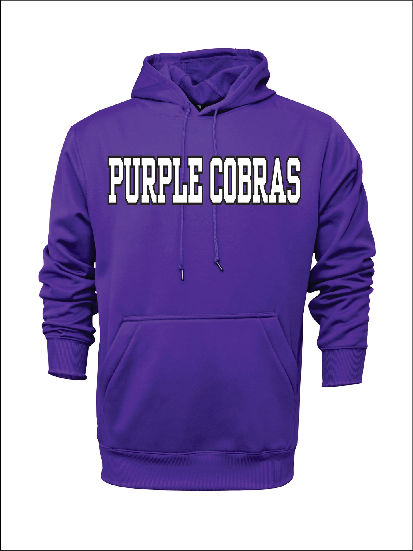 PURPLE COBRAS COTTON HOODIE W/ NAME AND NUMBER