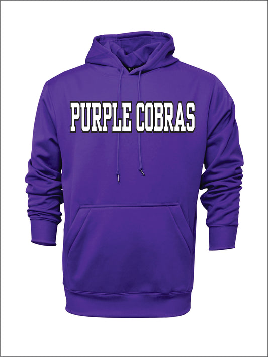 PURPLE COBRAS COTTON HOODIE W/ NAME AND NUMBER