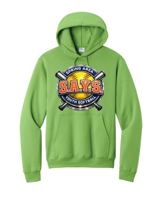 SAYS LOGO GRAPHIC HOODIE