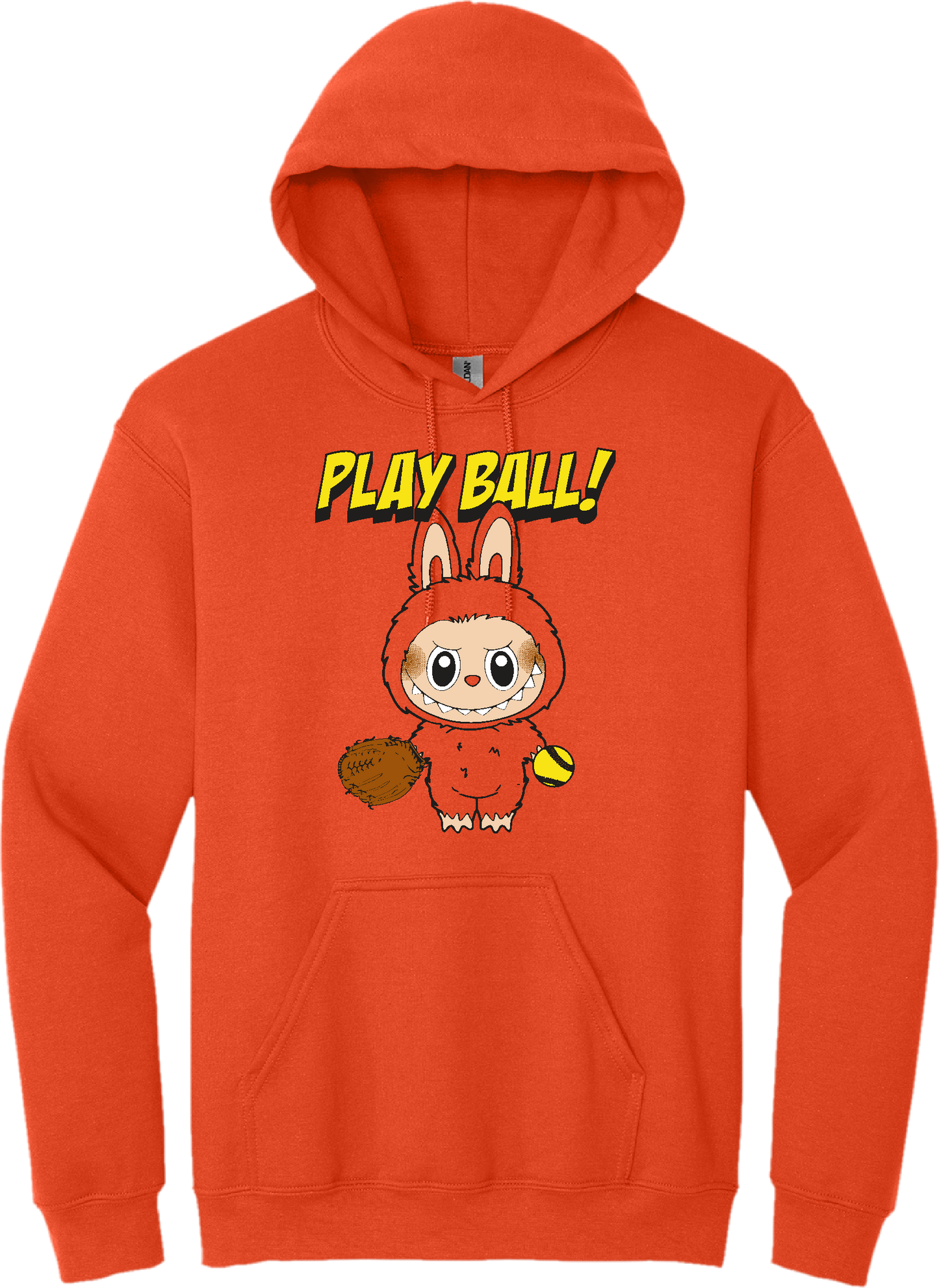 Softball Labubu Play Ball Blended Hoodie