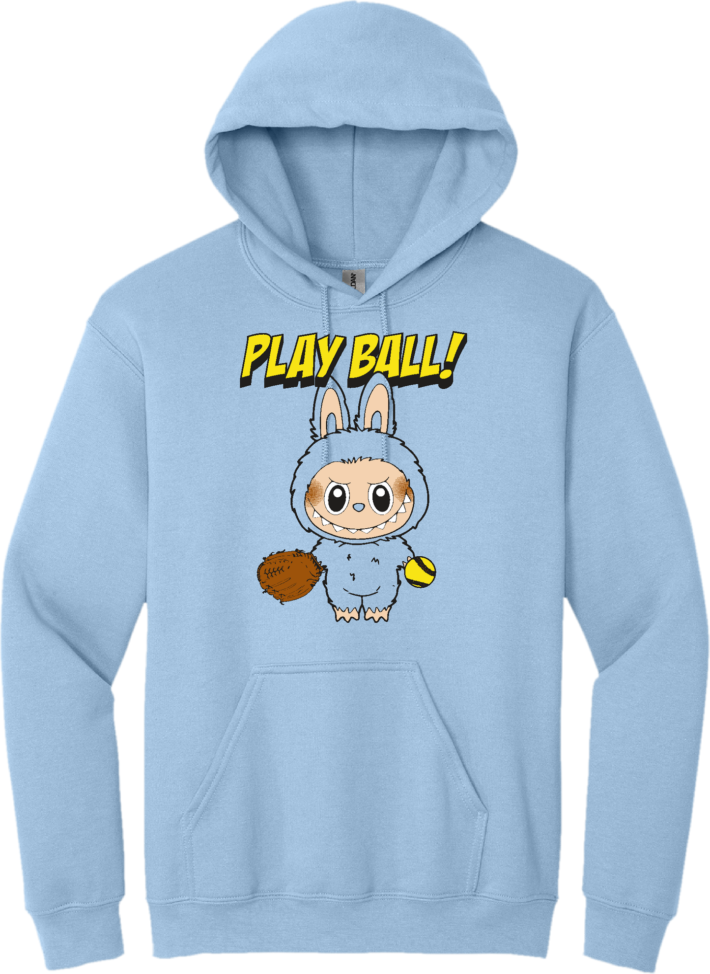Softball Labubu Play Ball Blended Hoodie