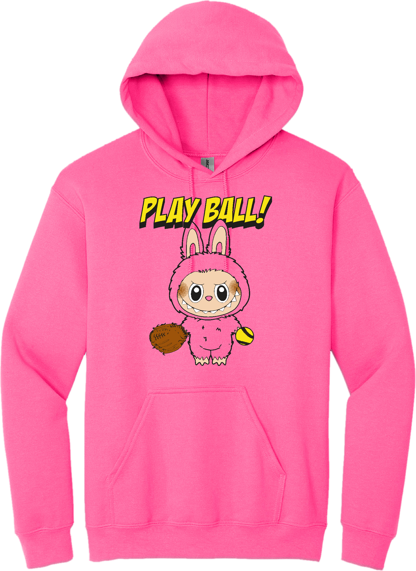 Softball Labubu Play Ball Blended Hoodie