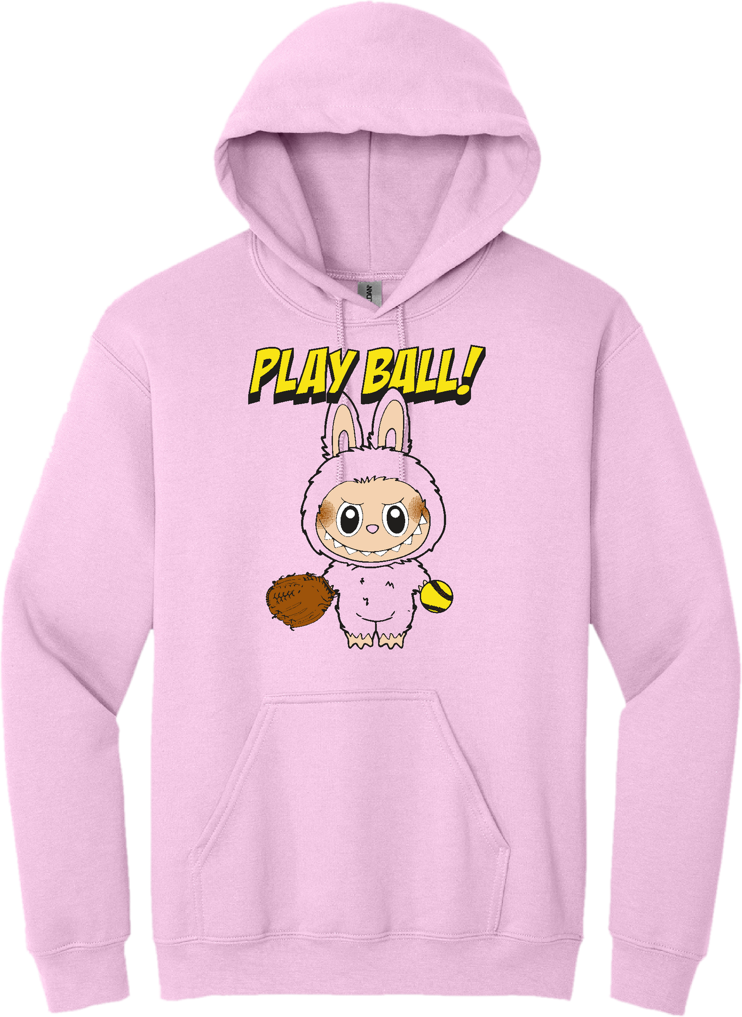 Softball Labubu Play Ball Blended Hoodie