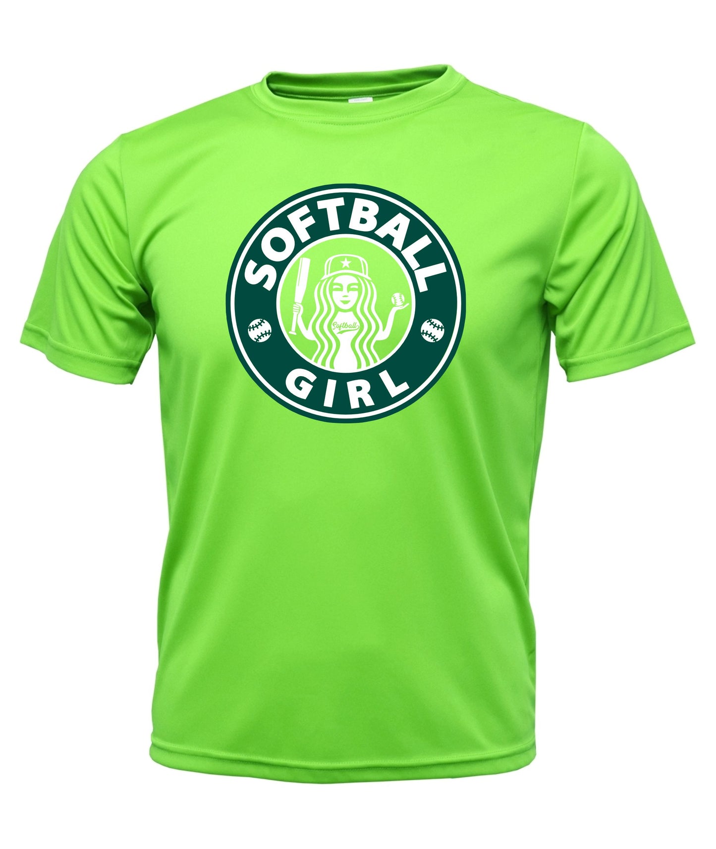 Softball Girl Short Sleeve Cotton T-Shirt