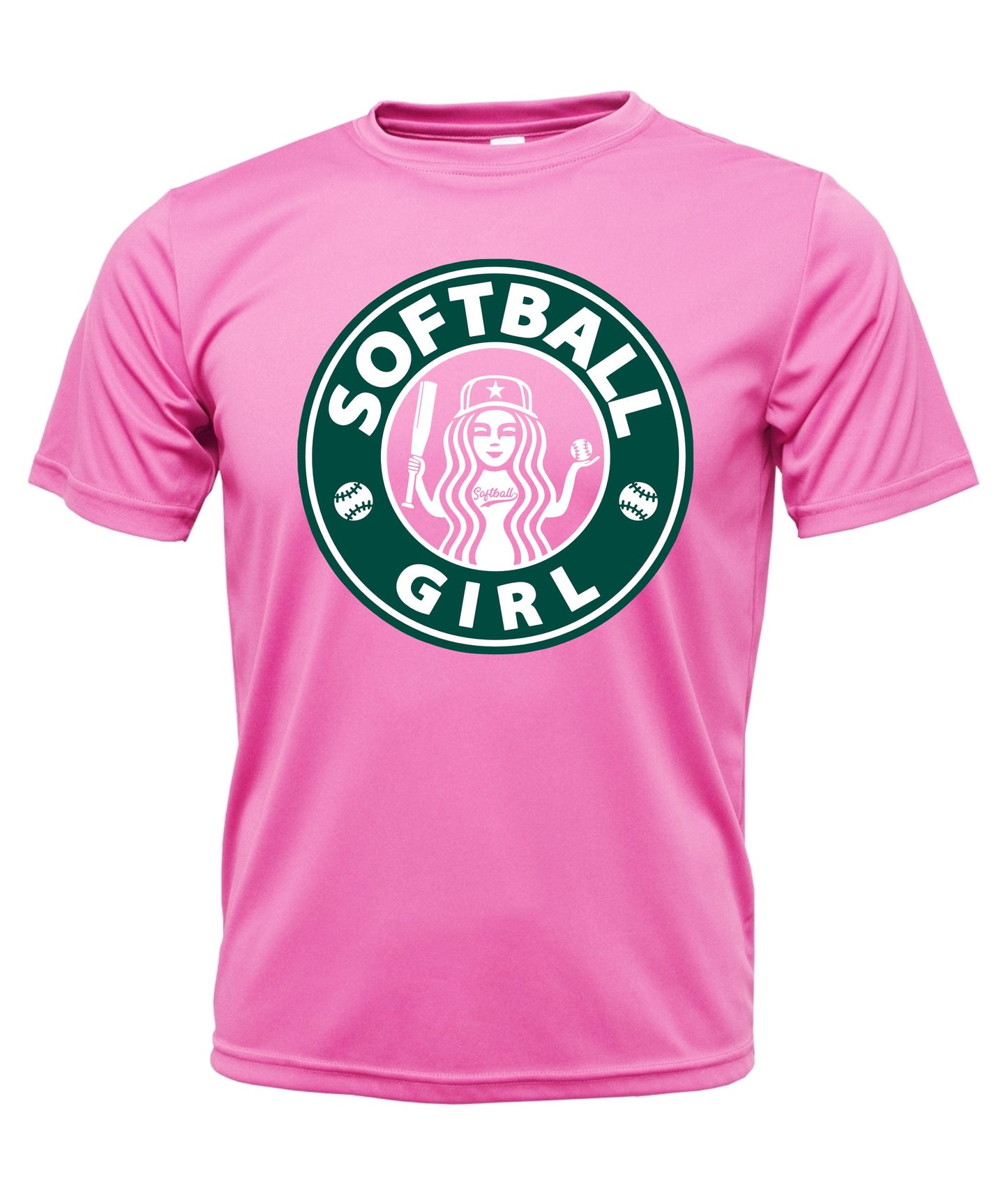 Softball Girl Short Sleeve Dri-fit T-Shirt