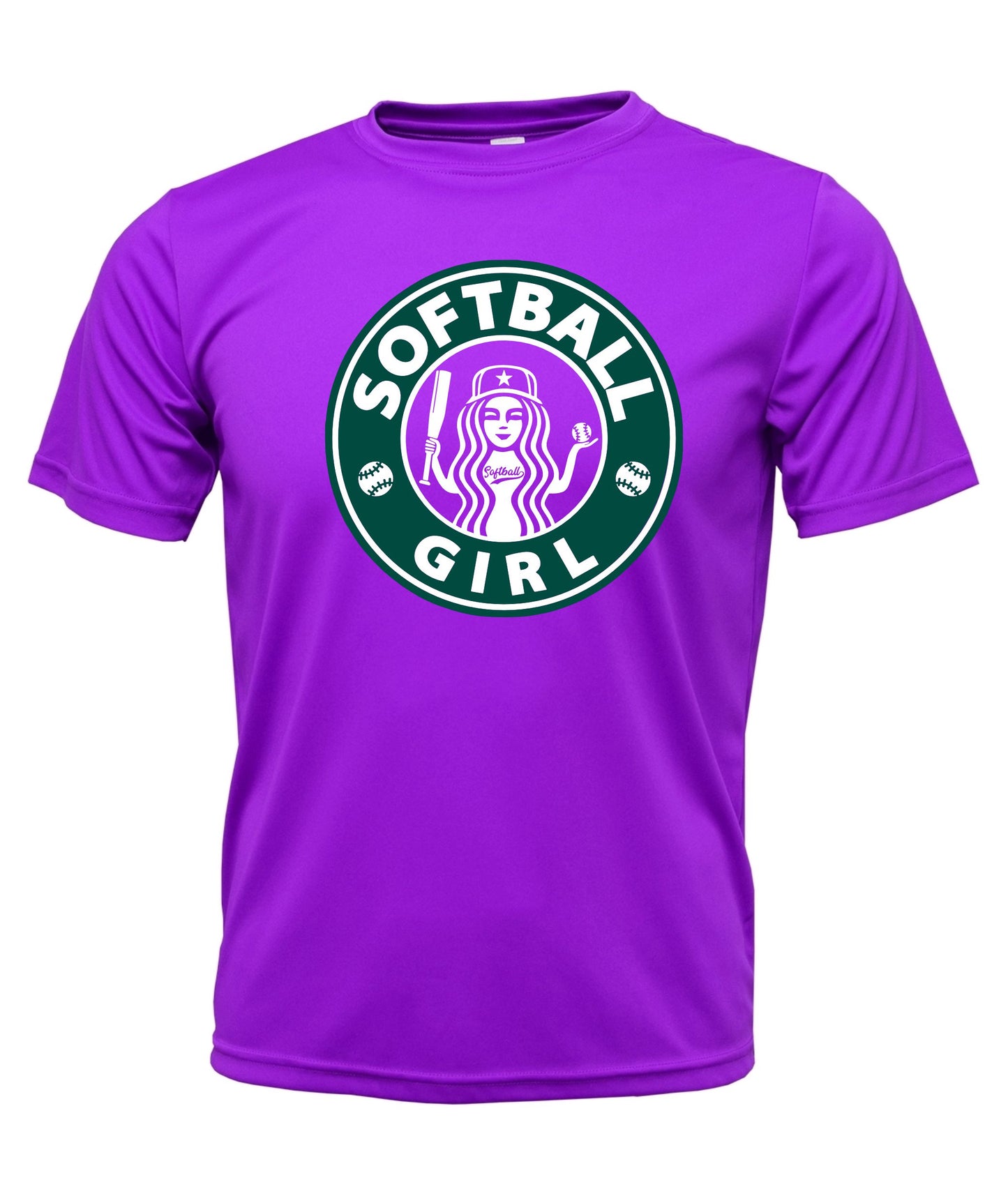 Softball Girl Short Sleeve Dri-fit T-Shirt