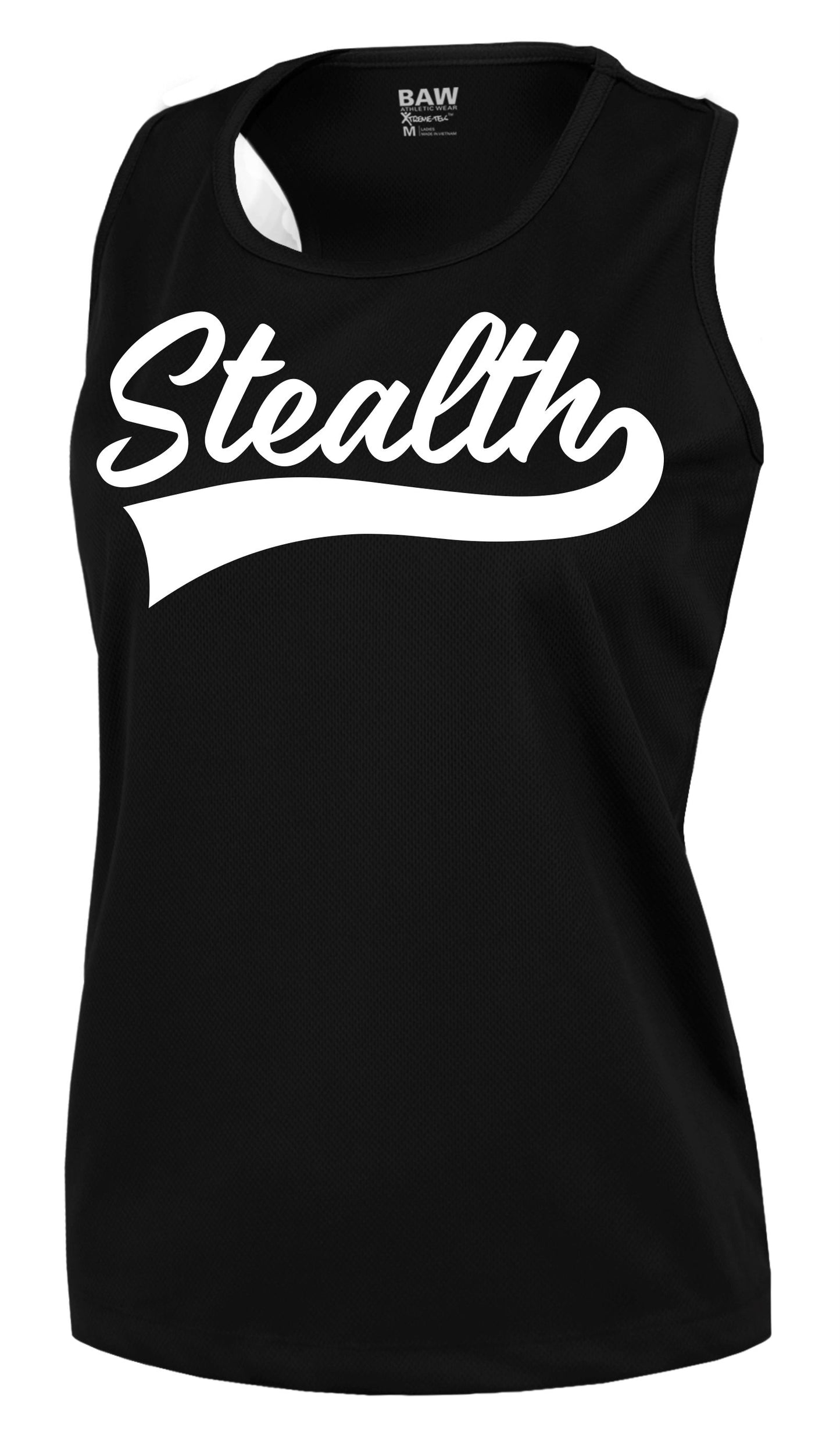 Racerback Black Tank Stealth