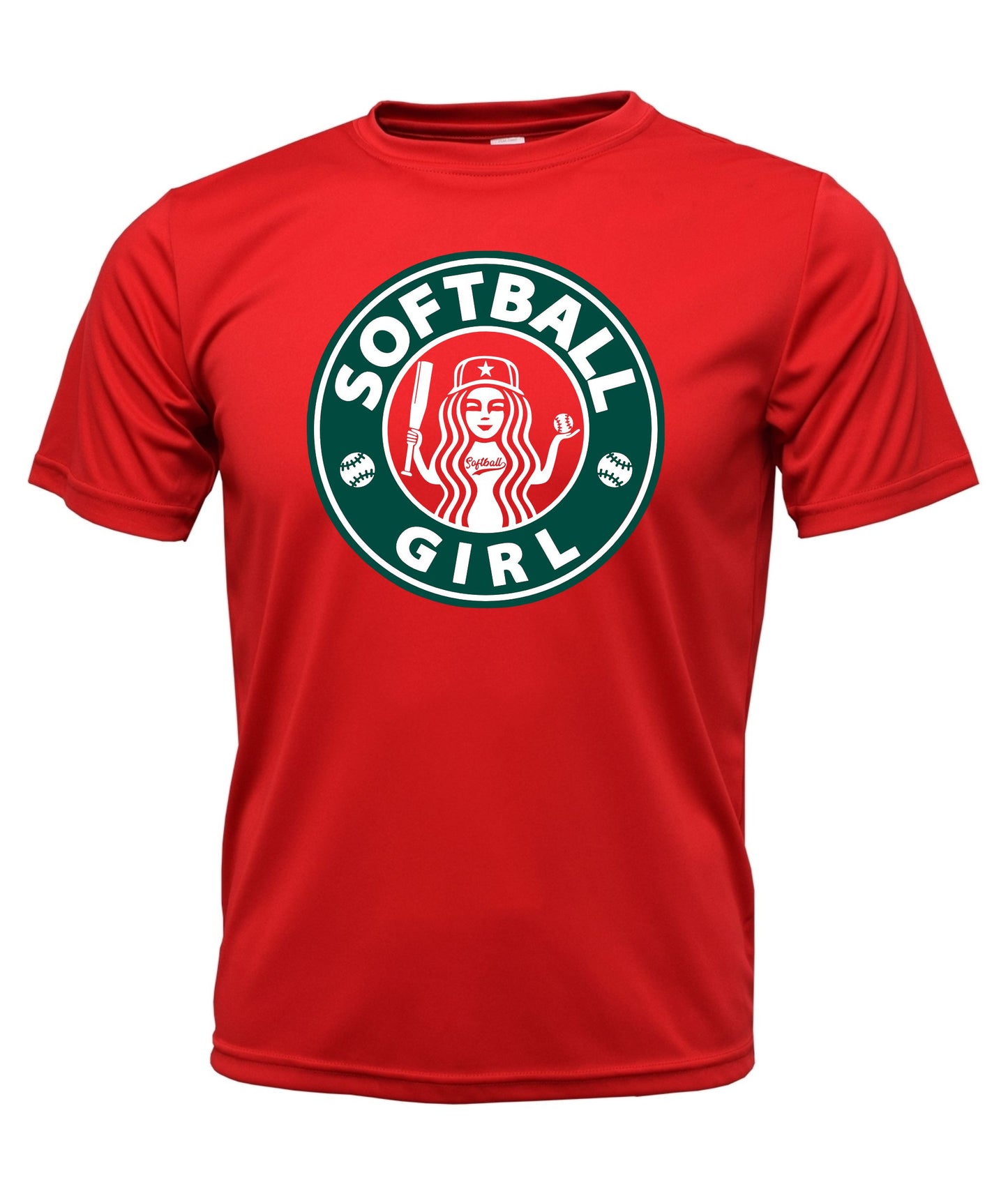 Softball Girl Short Sleeve Cotton T-Shirt