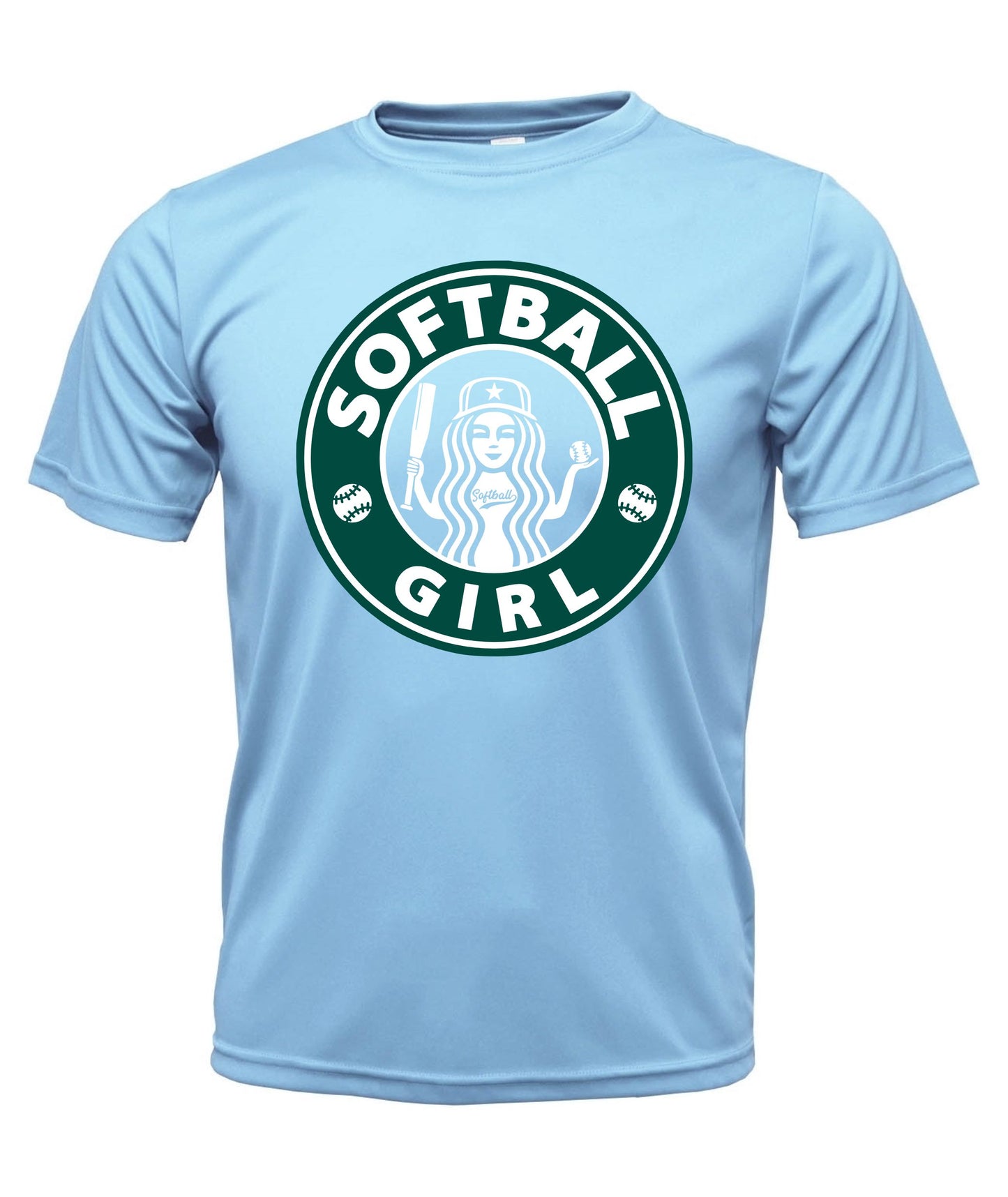 Softball Girl Short Sleeve Cotton T-Shirt