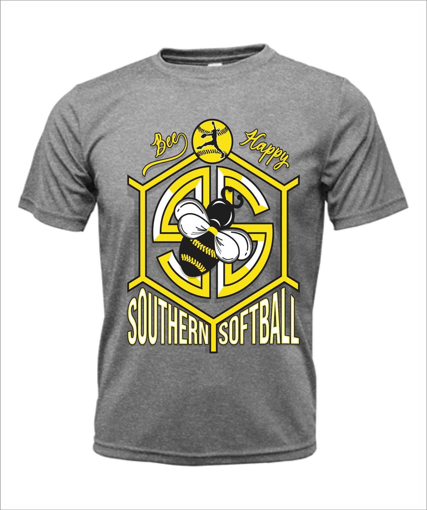 Softball "Bee Happy" Dri-Fit T-Shirt