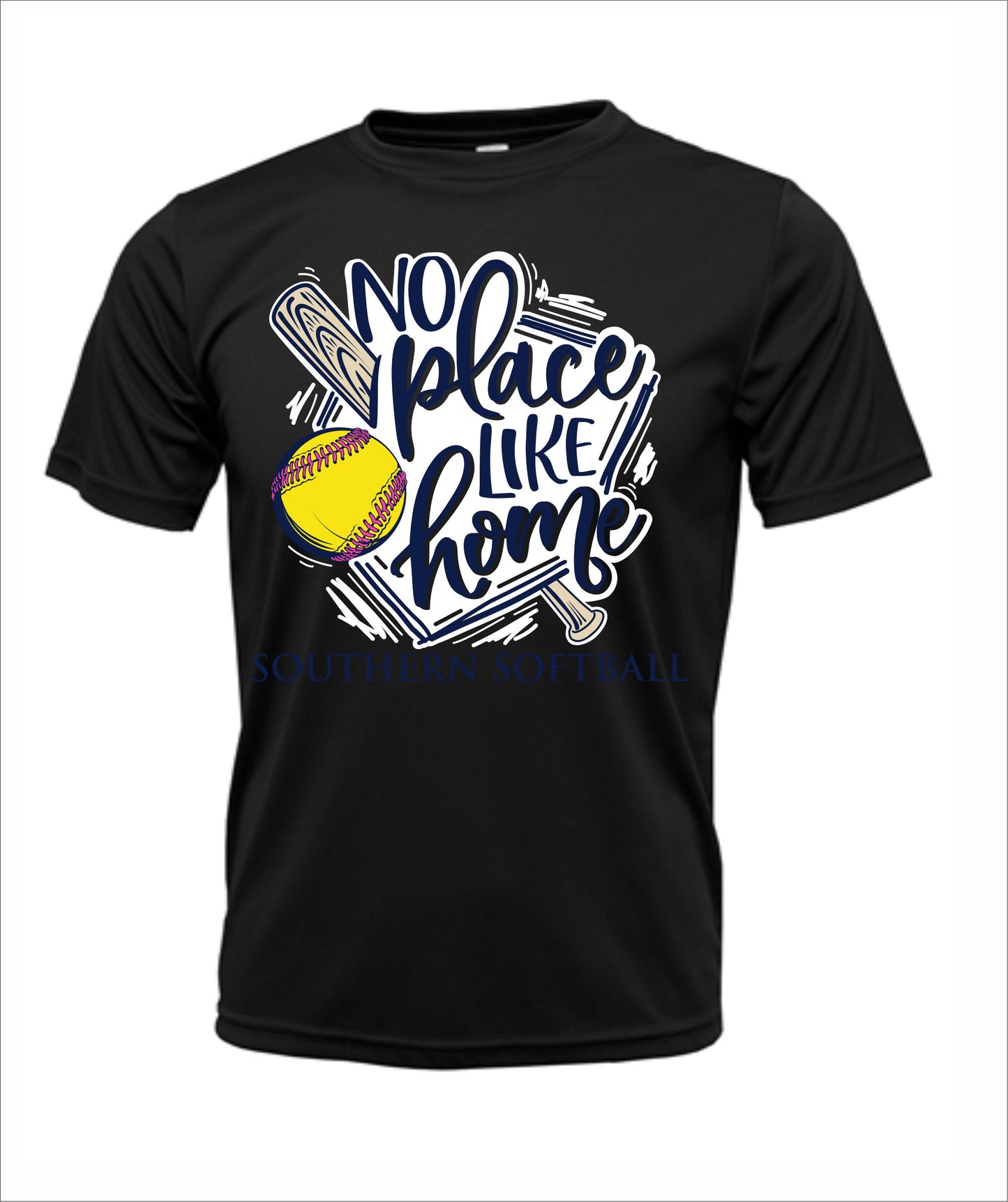 Softball "No Place Like Home" Cotton T-Shirt