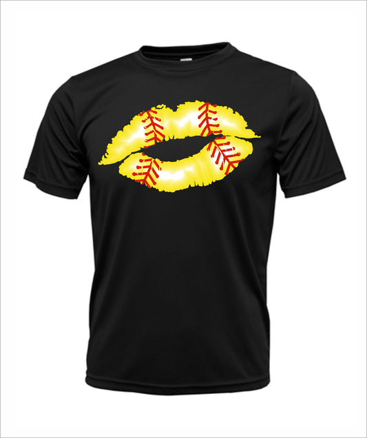 Softball "Kiss" Cotton T-Shirt