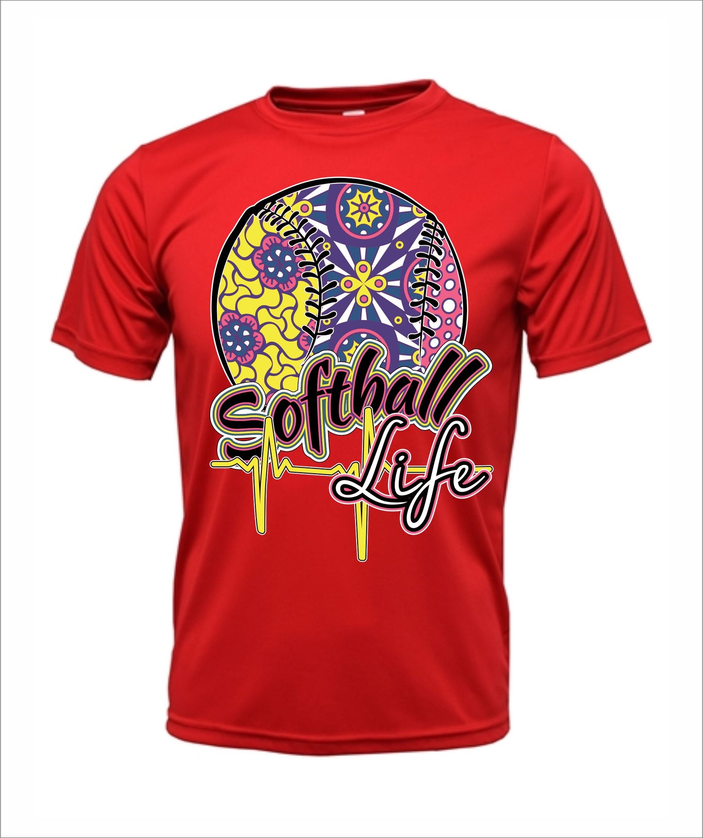Softball "Life" Cotton T-Shirt