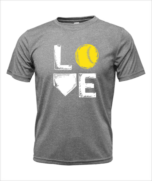 Softball "Love" Cotton T-Shirt