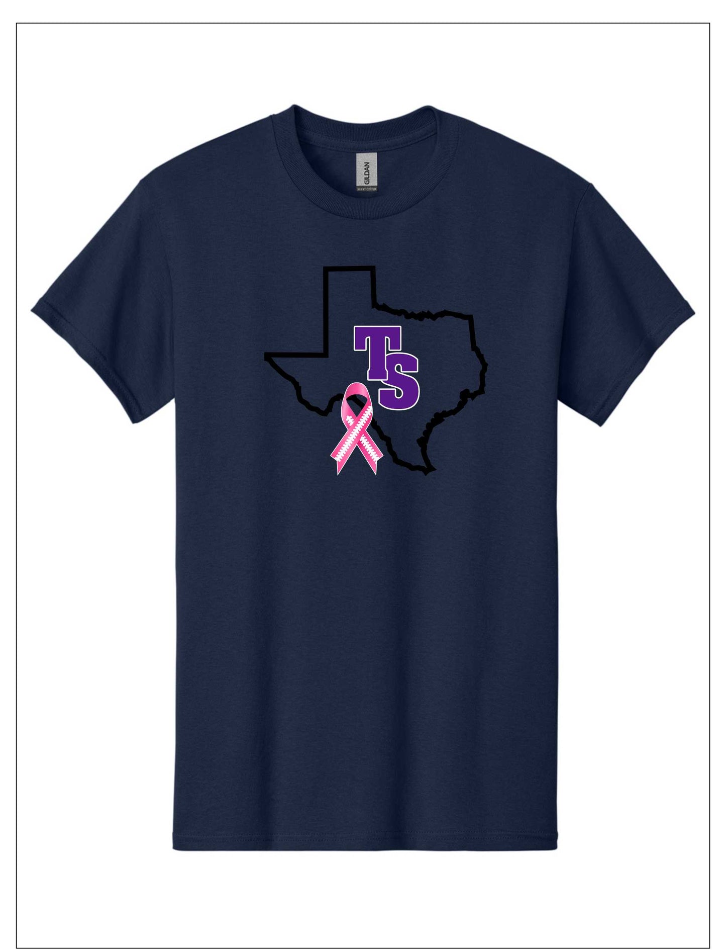 Stealth Texas Map 100% Cotton Cancer Tee