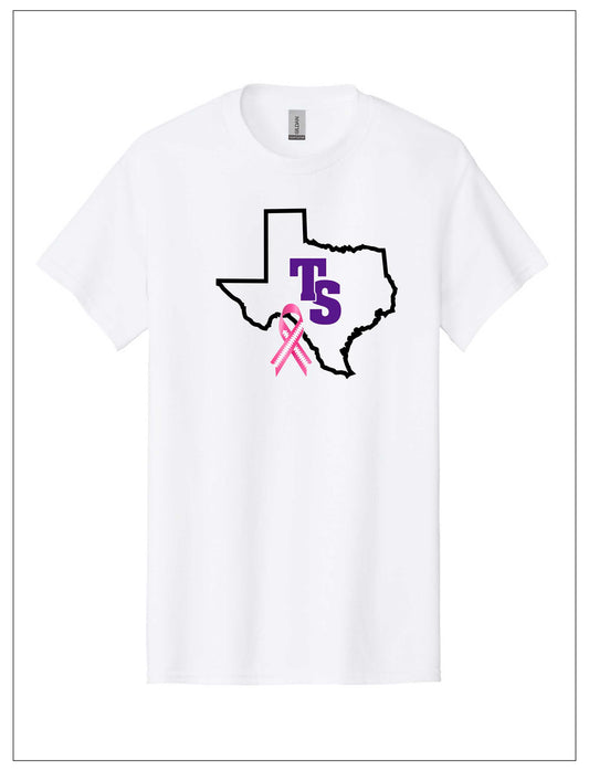 Stealth Texas Map 100% Cotton Cancer Tee
