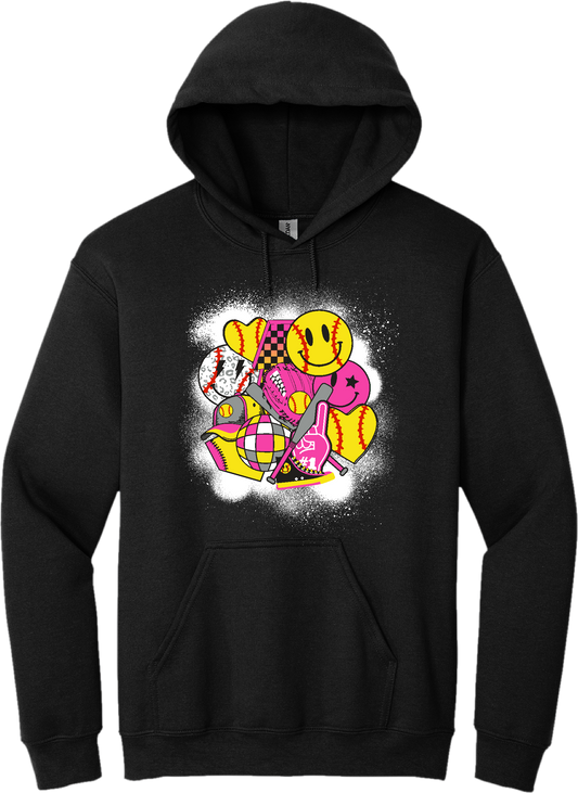 Softball Vibes Blended Hoodie