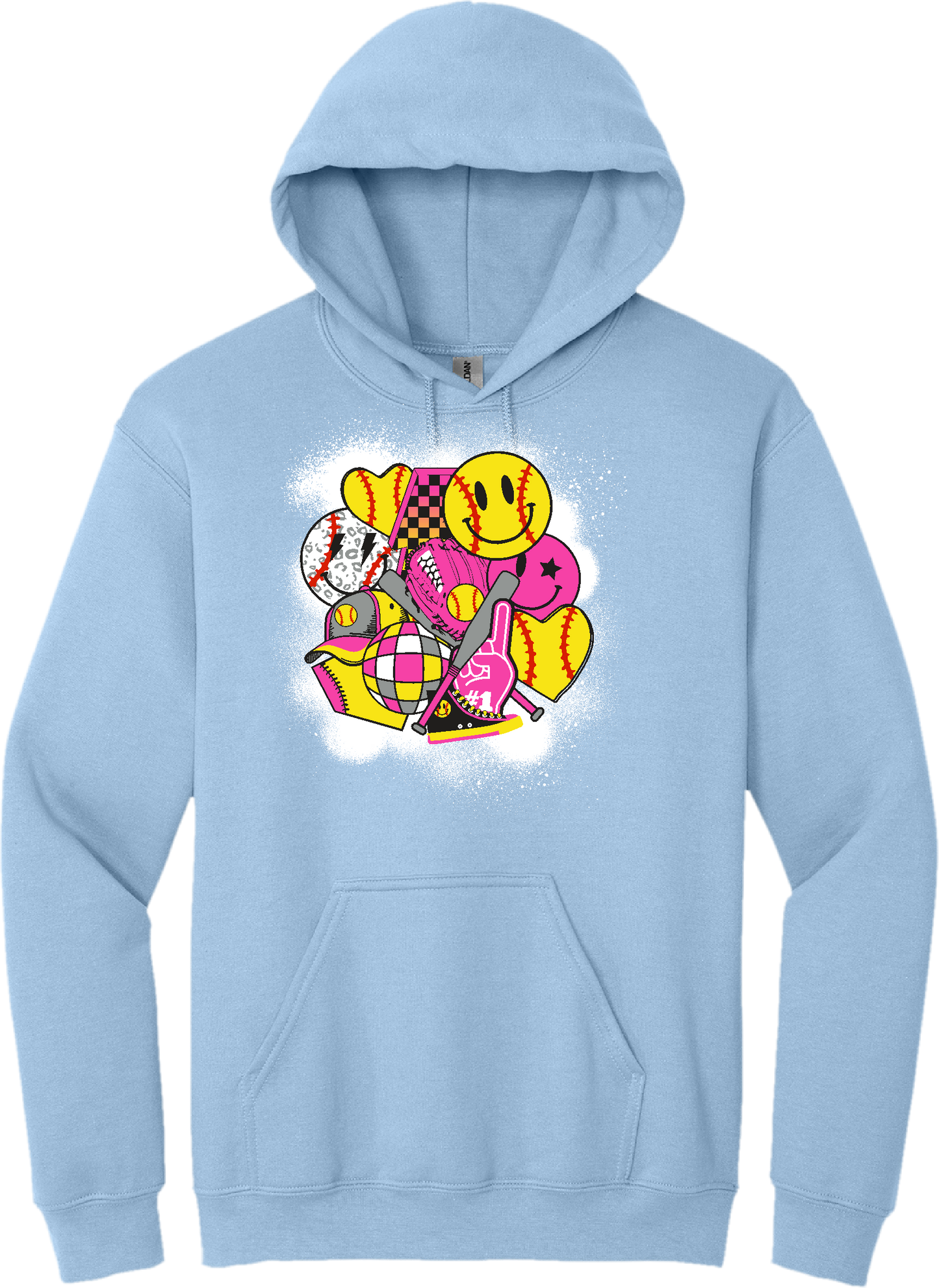 Softball Vibes Blended Hoodie