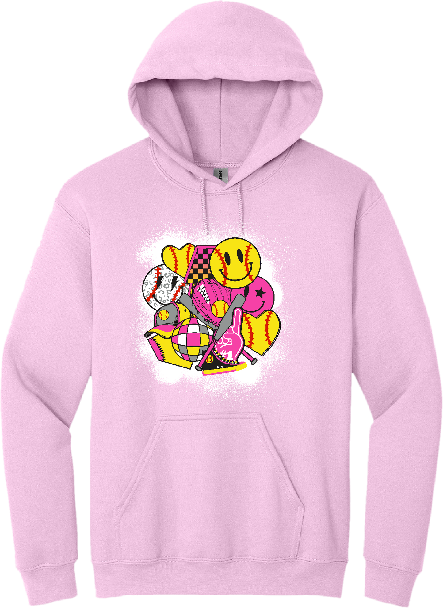 Softball Vibes Blended Hoodie