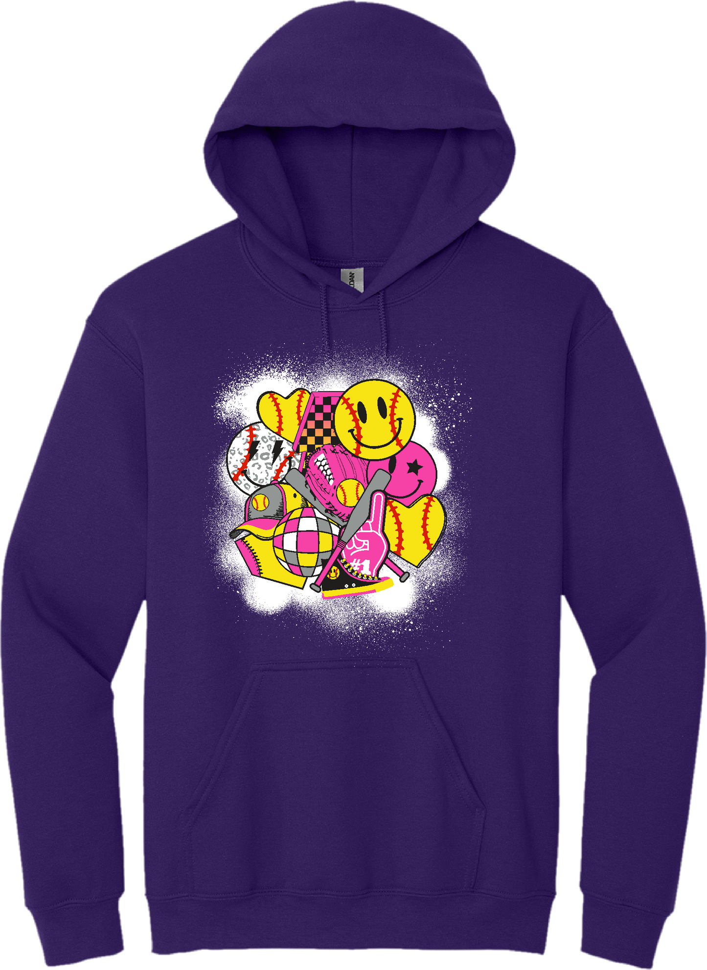 Softball Vibes Blended Hoodie