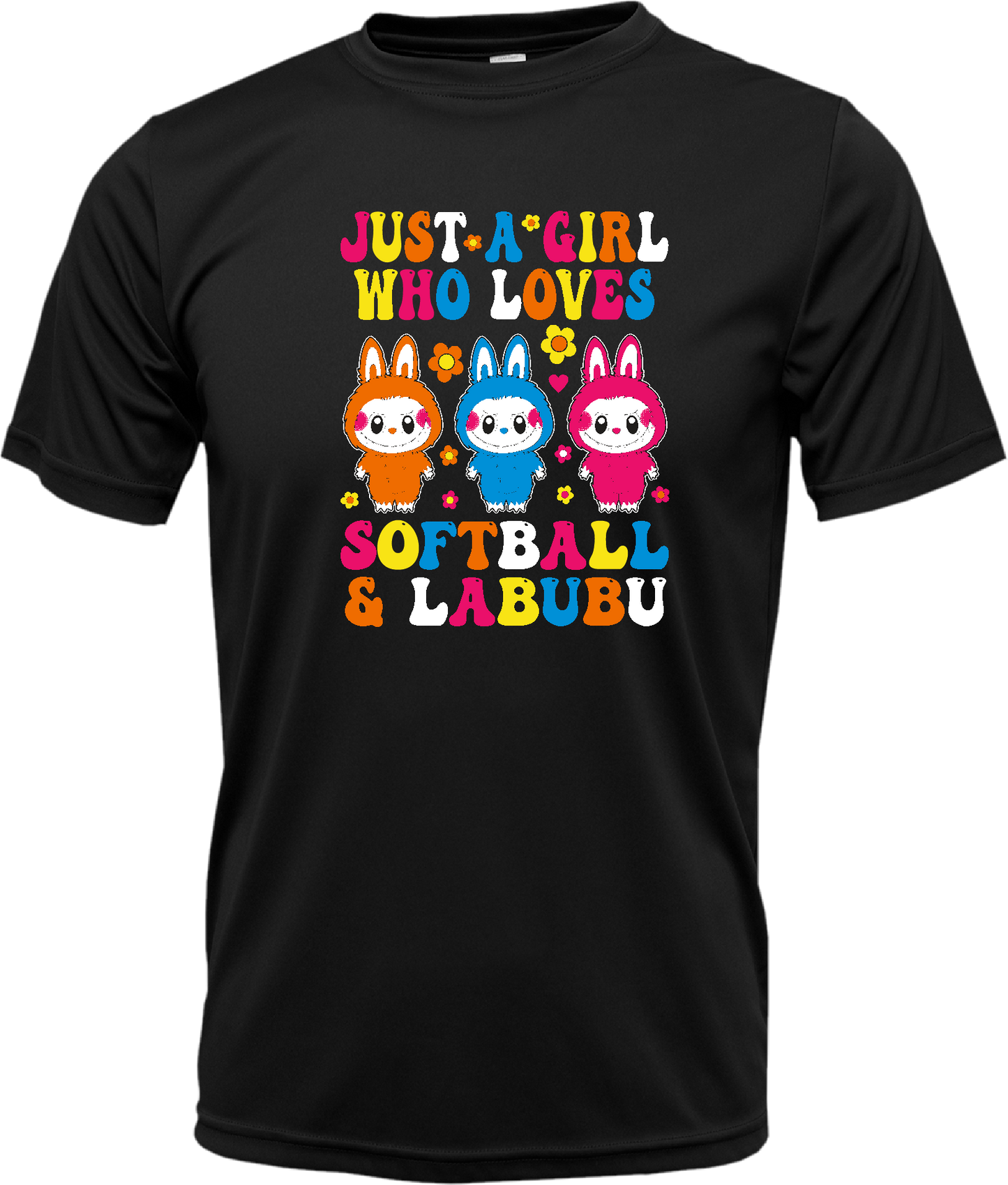 Softball & Labubu Just a Girl Dri-Fit