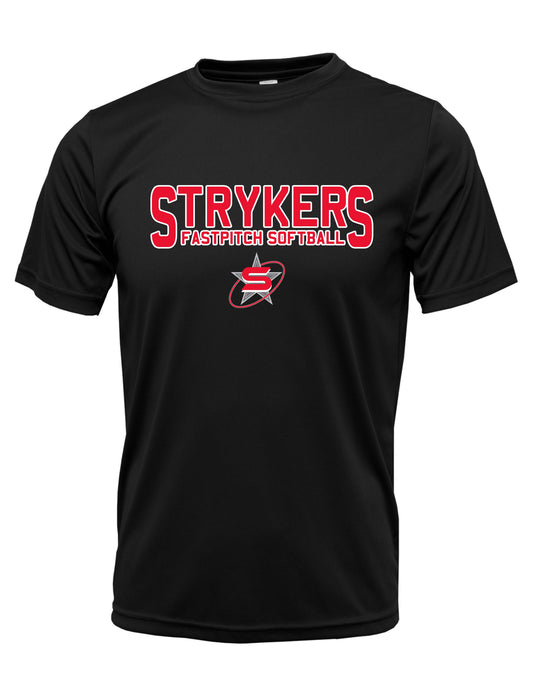Strykers Short Sleeve Dri-Fit Red, Grey with White Outline
