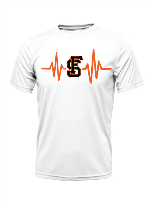 4Seam Baseball Heartbeat Short Sleeve Cotton T-shirt