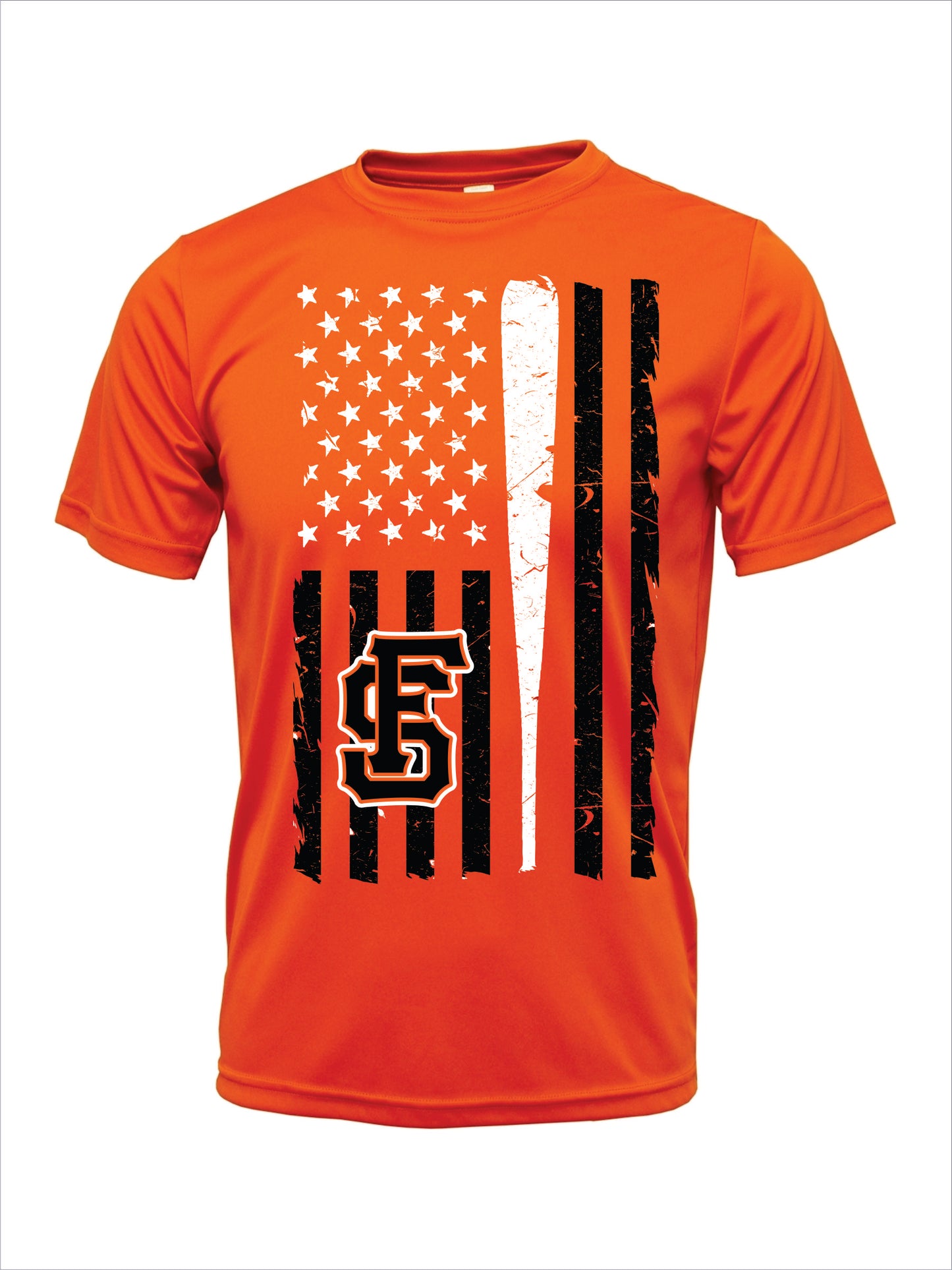 4Seam Baseball Flag Short Sleeve Cotton T-shirt