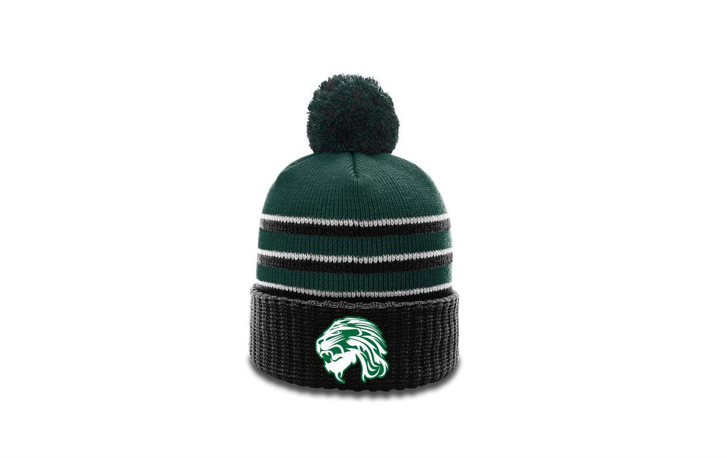 Spring Baseball Embroidered Pom- Pom Beanie