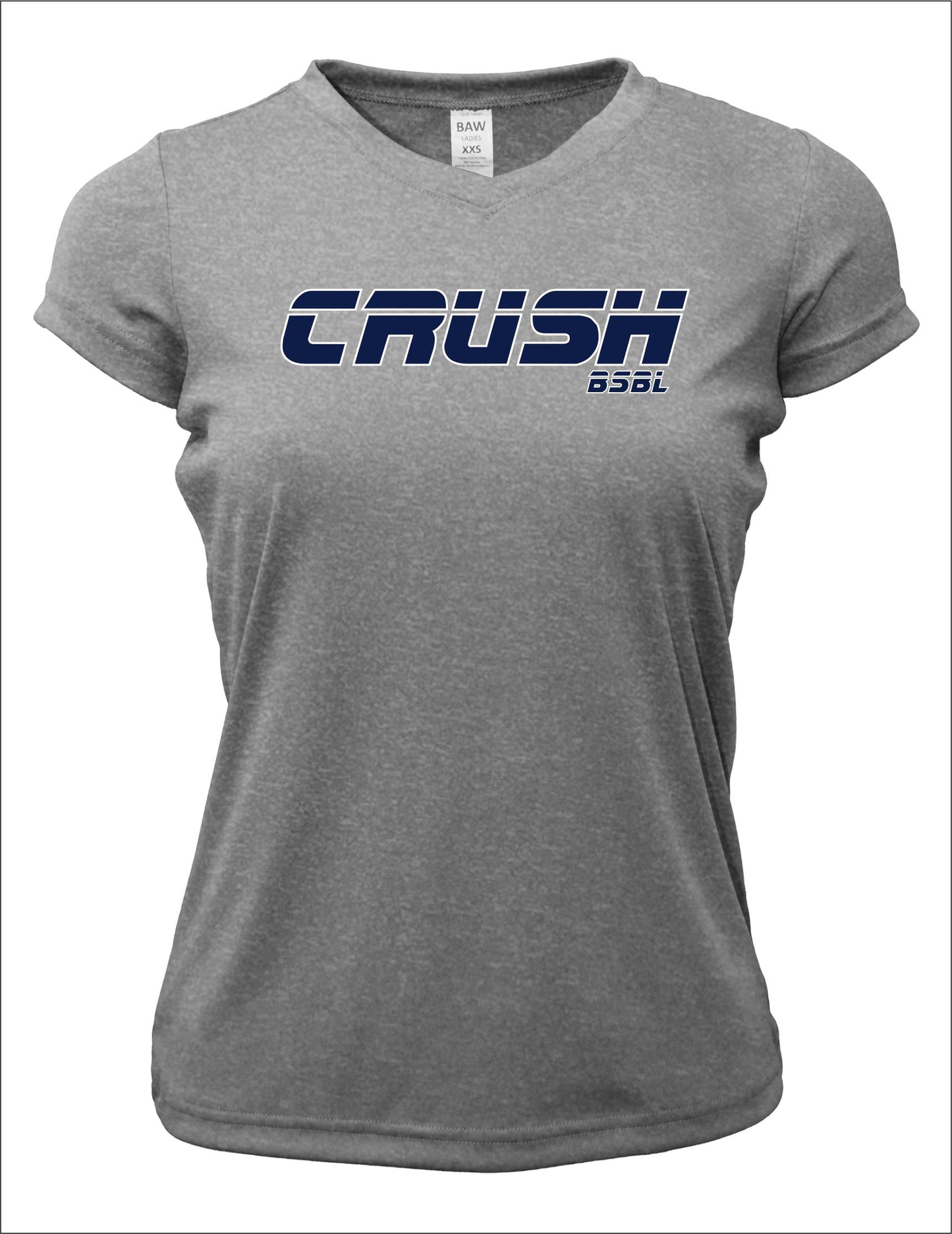 Crush Baseball Women's V-Neck Dri-Fit T-Shirt