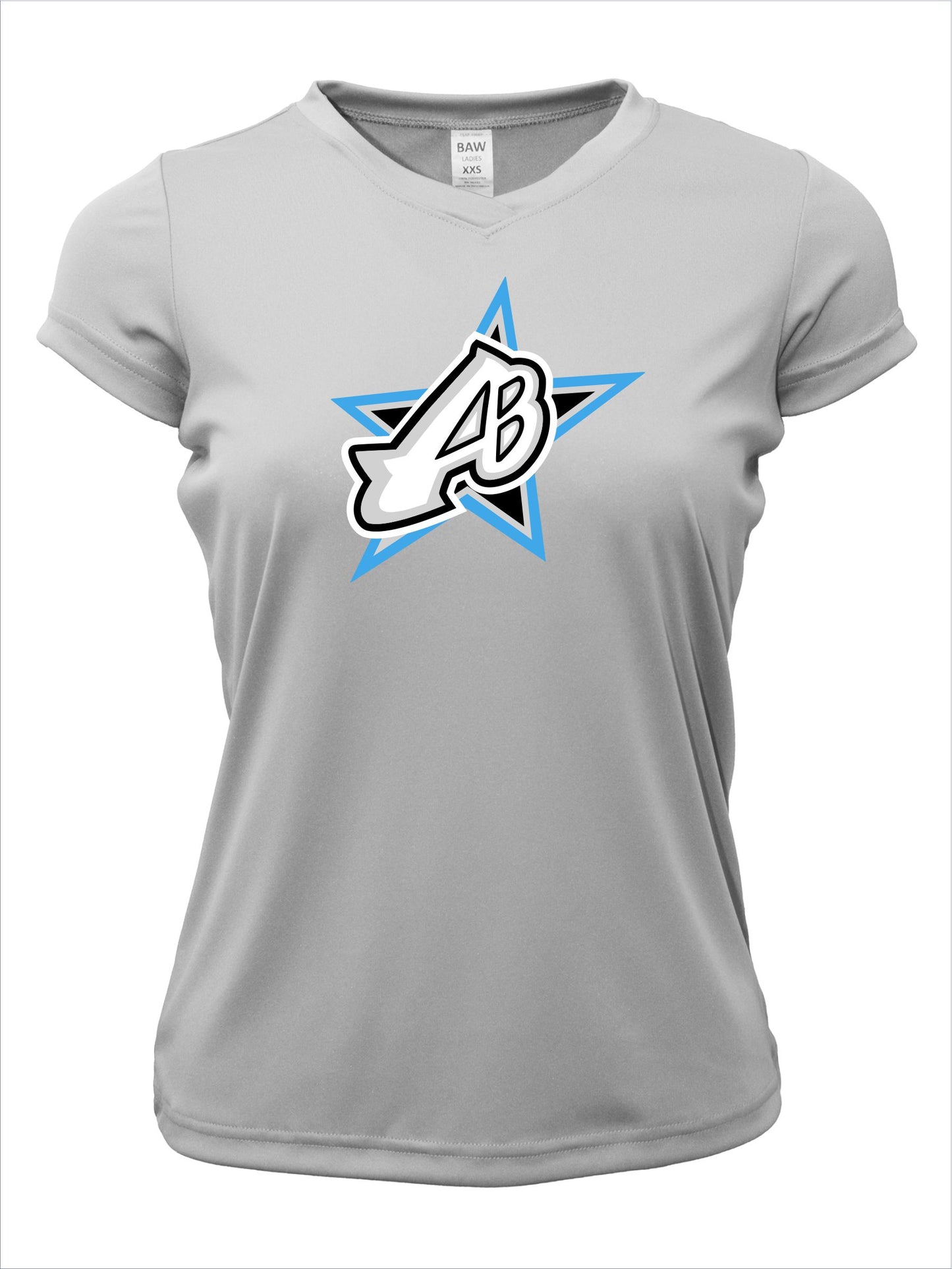 Ladies V-Neck "Centered Logo" Dri-Fit T-Shirt
