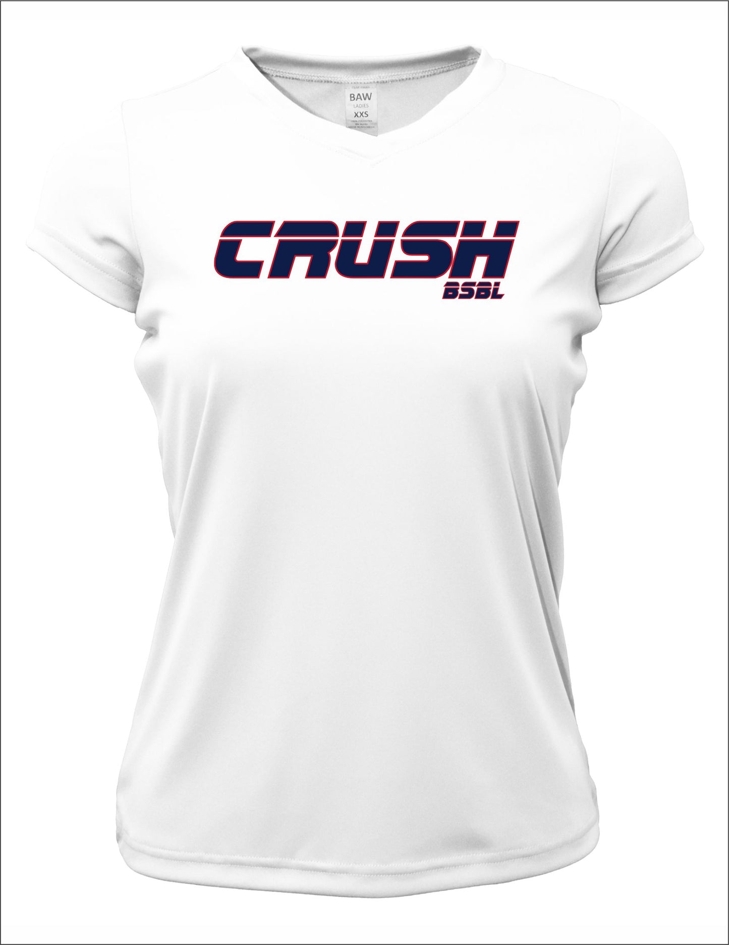 Crush Baseball Women's V-Neck Dri-Fit T-Shirt