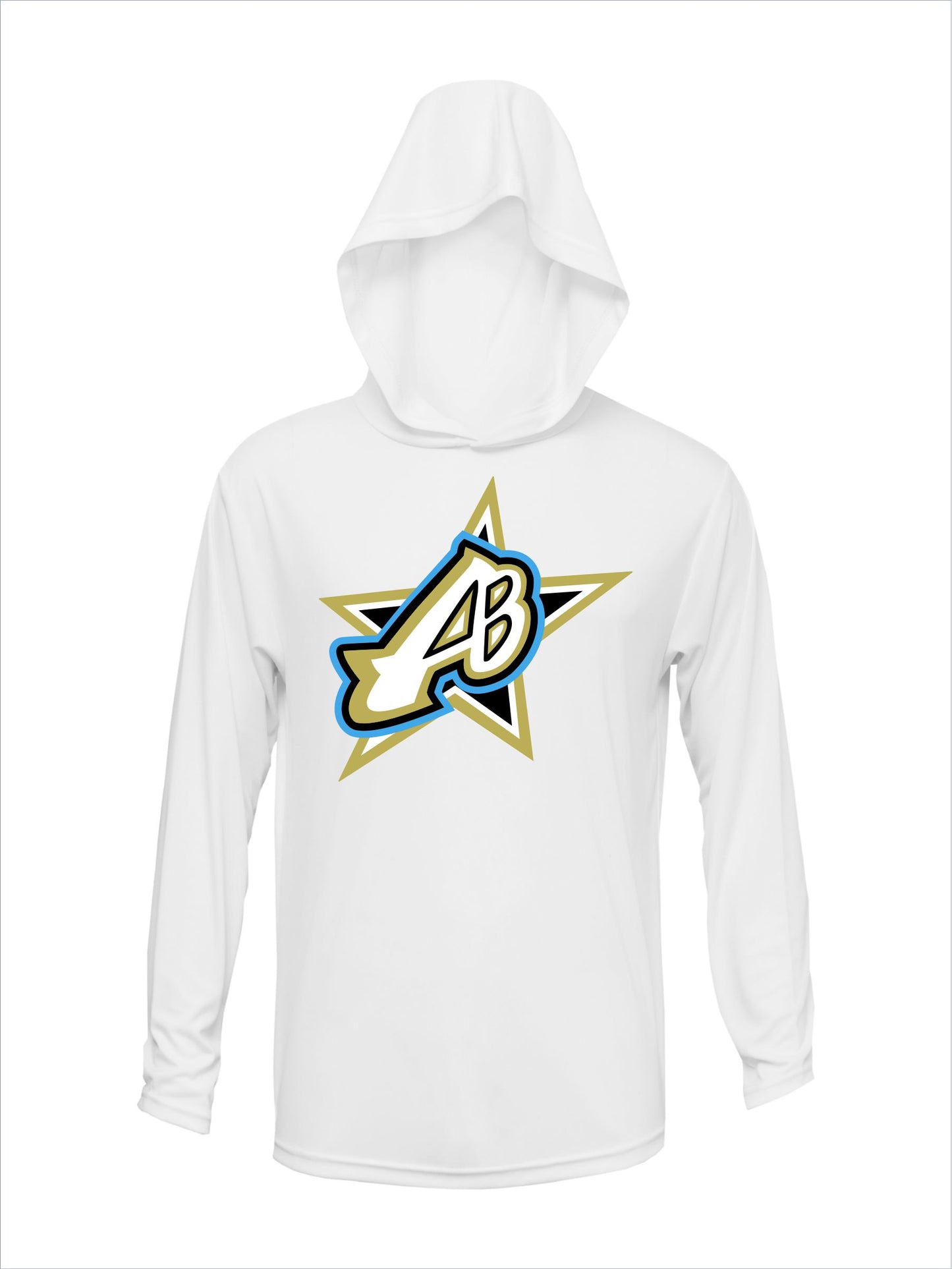 Long Sleeve "Centered Logo" Dri-Fit T-Shirt with Hood