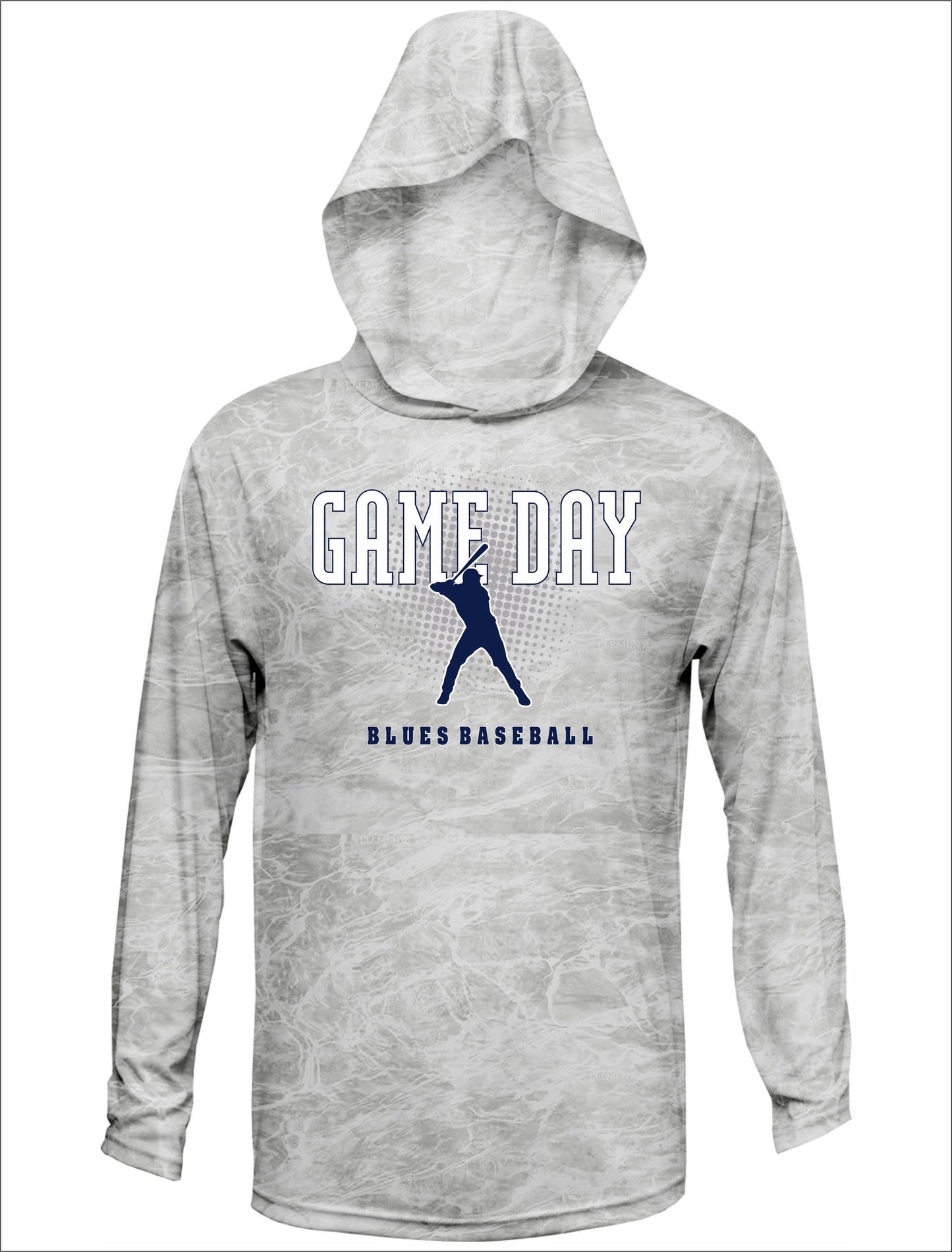 TX BLUES GAME DAY DRI-FIT TEE WITH HOOD