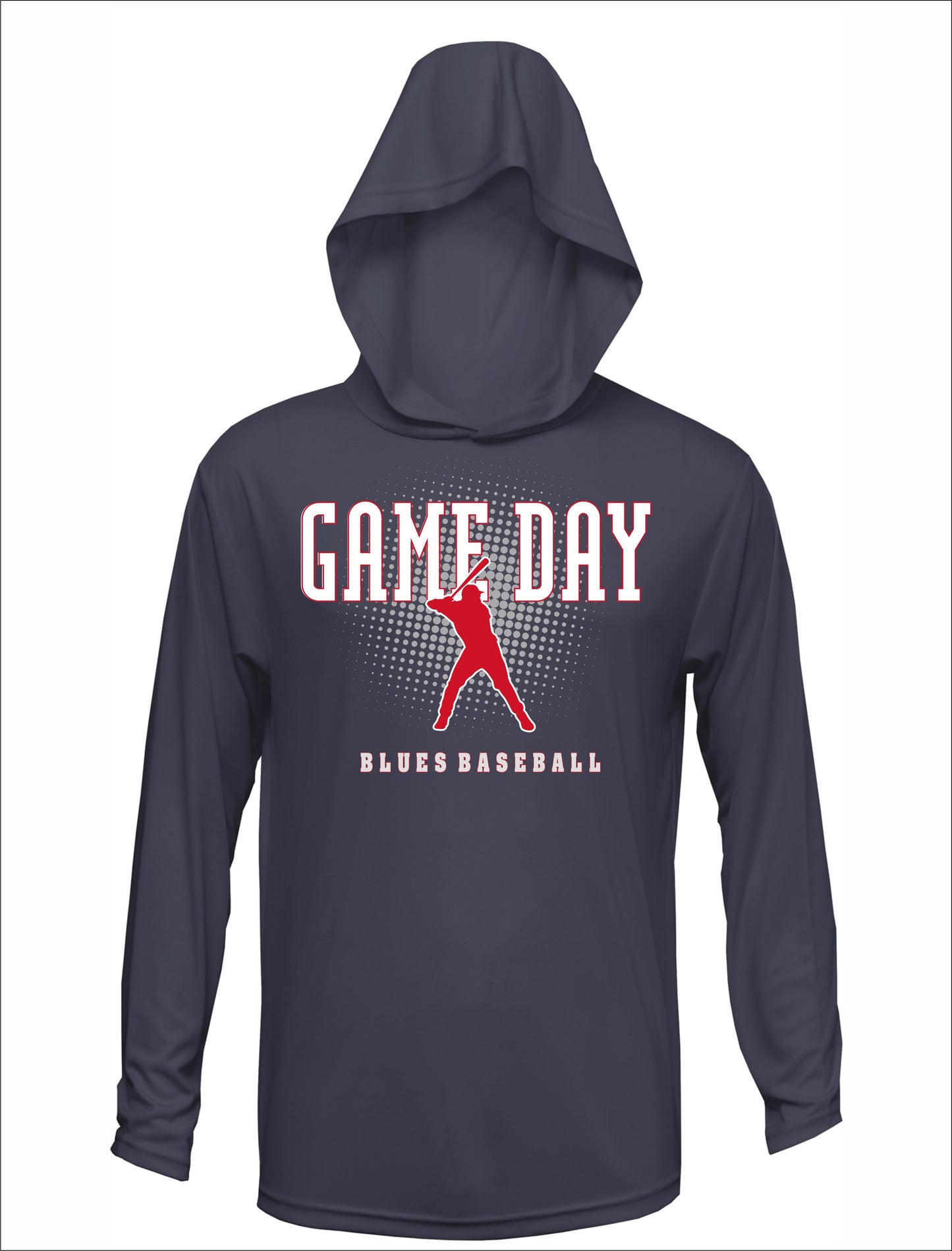 TX BLUES GAME DAY DRI-FIT TEE WITH HOOD