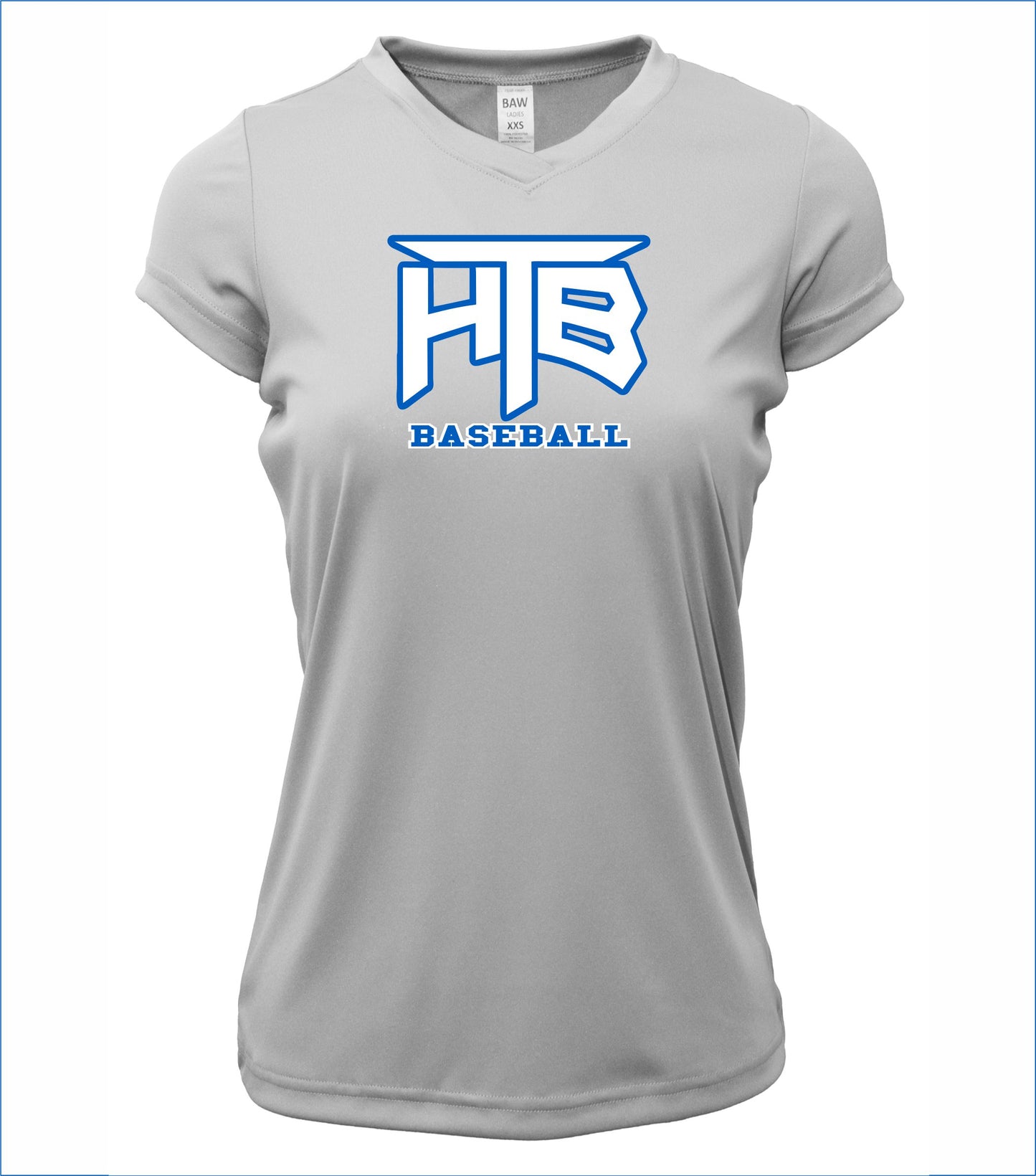 HTB Baseball Ladies Short Sleeve V-Neck Dri-Fit T-Shirt
