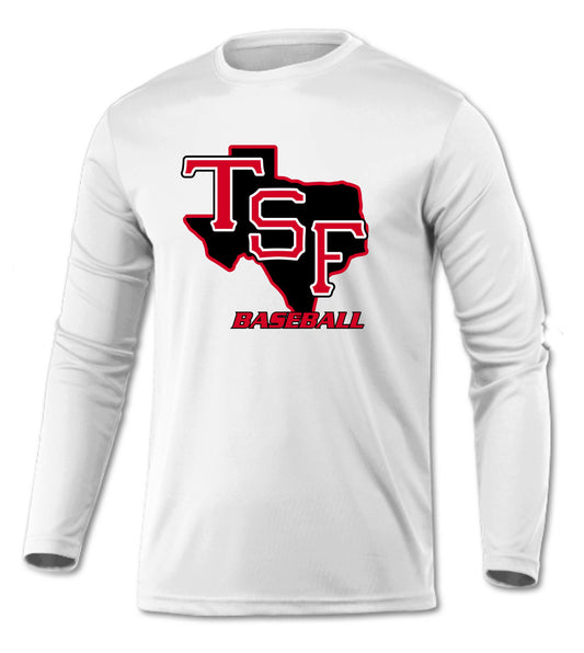 TSF BASEBALL DRIFIT LONG SLEEVE WHITE