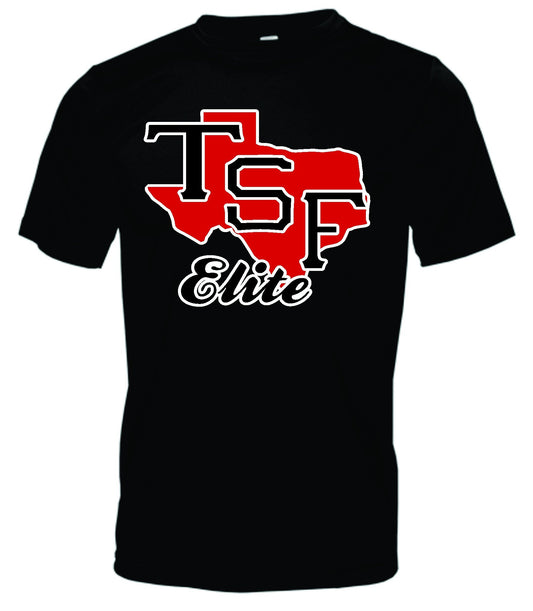TSF Elite Black Cotton T-Shirt