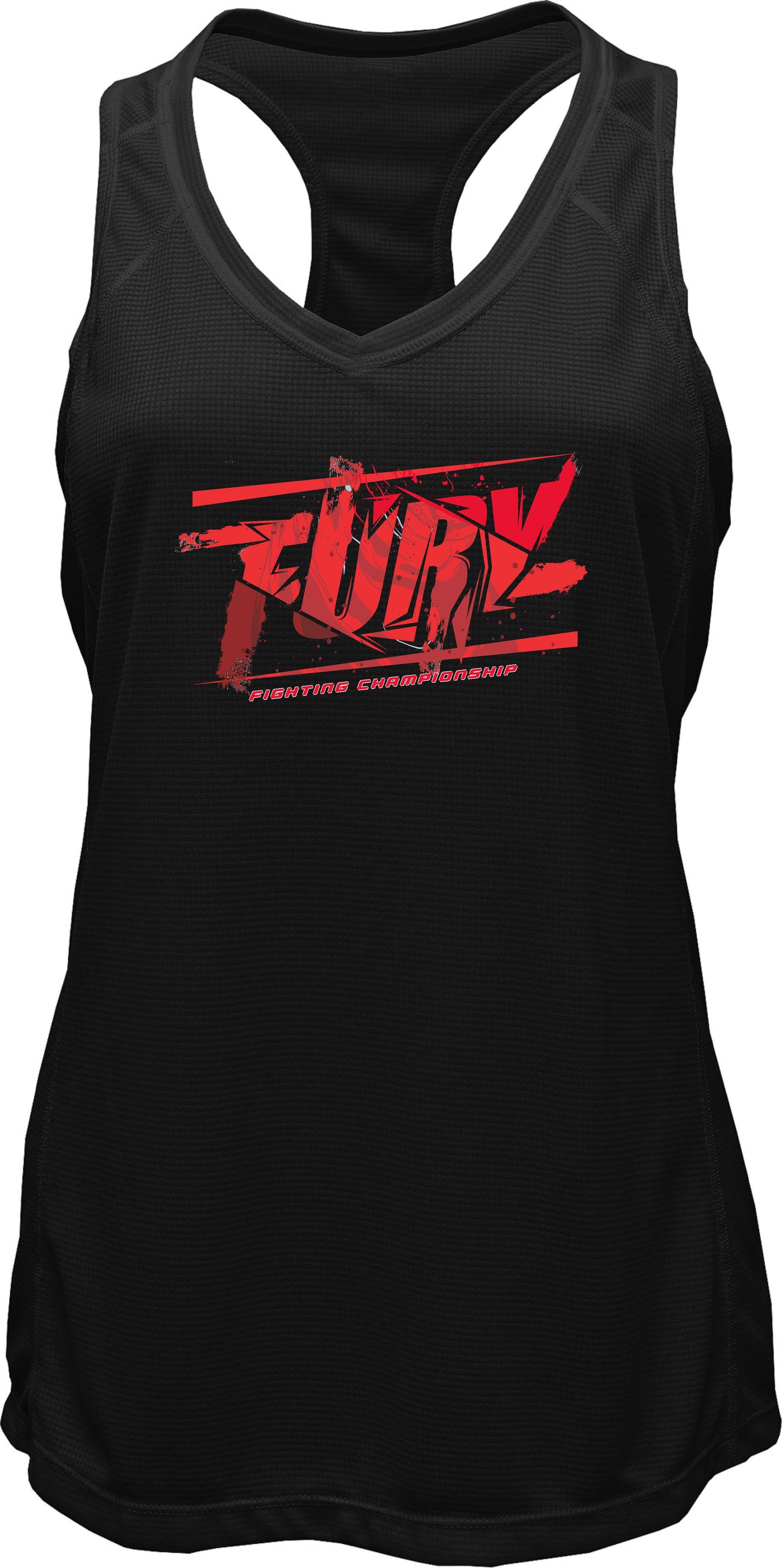 Fury Distressed Logo Racer-back Tank