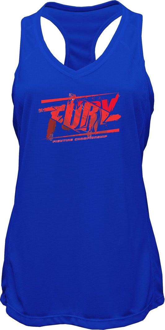 Fury Distressed Logo Racer-back Tank