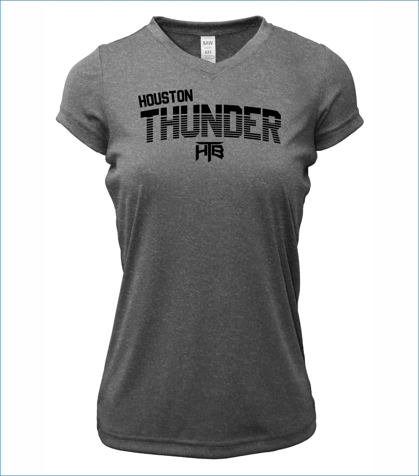 Houston Thunder Ladies Short Sleeve V-Neck Cotton T-Shirt